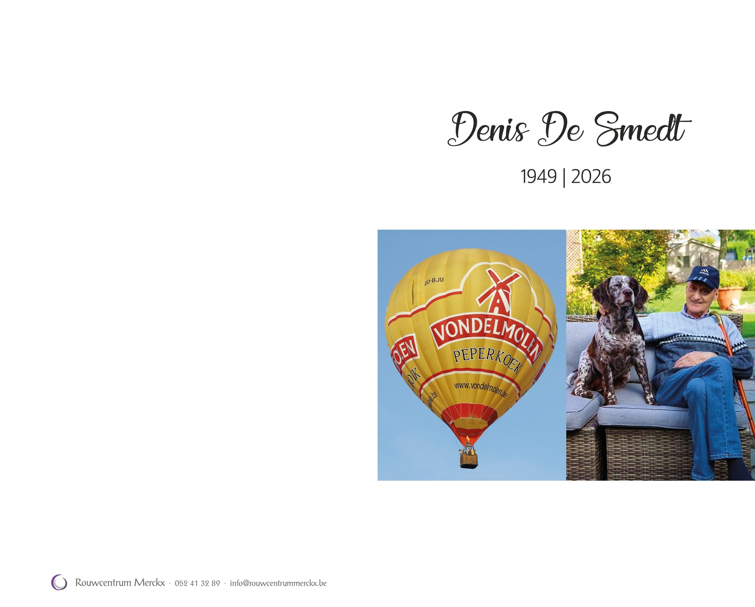 De Smedt Denis rouwbrief buiten