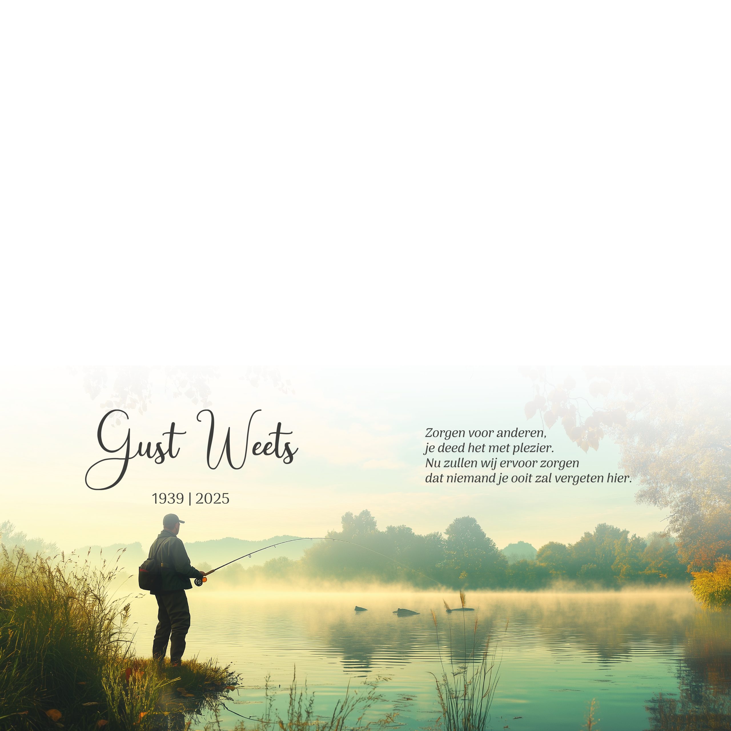 Weets Gust rouwbrief