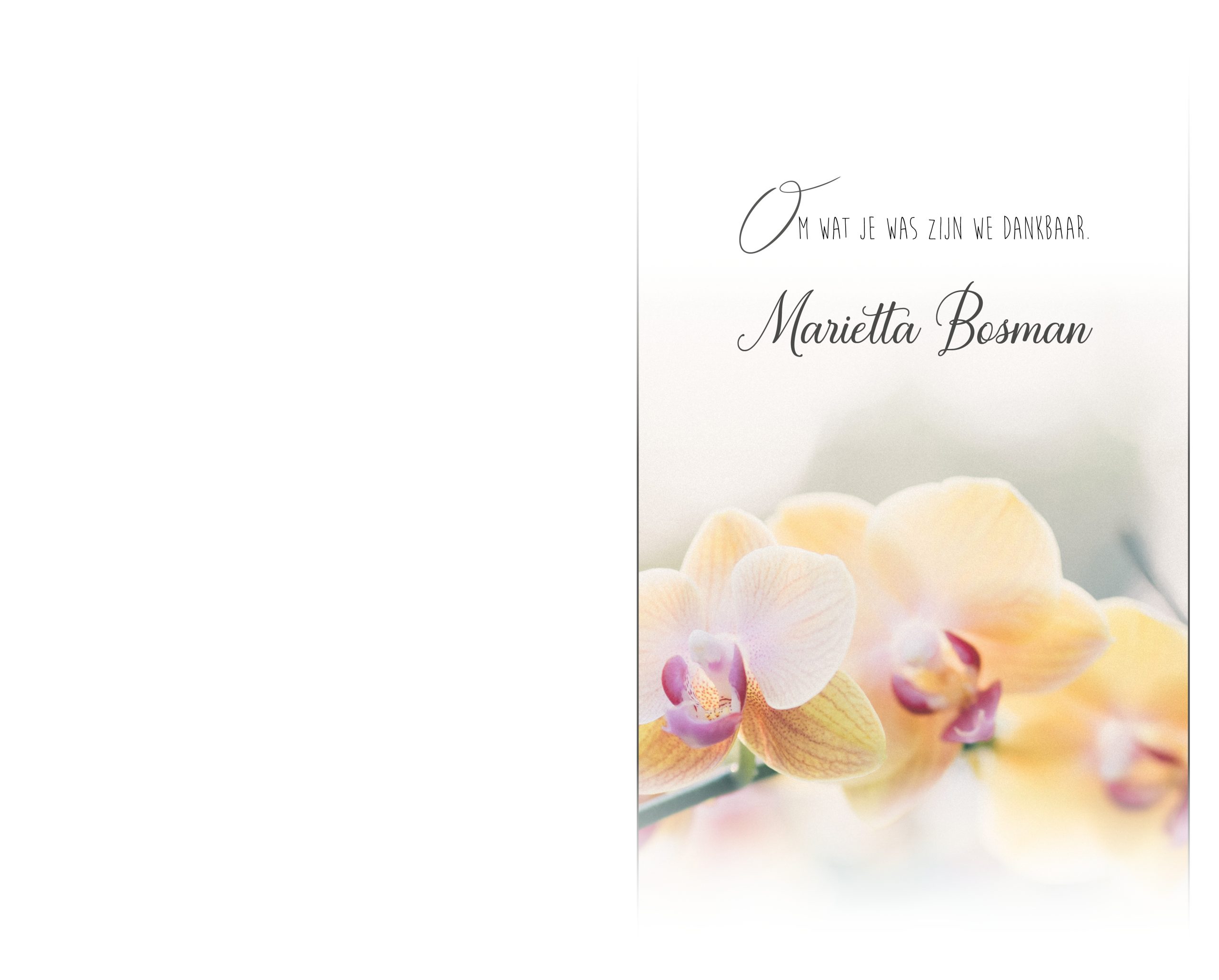 Bosman Marietta rouwbrief