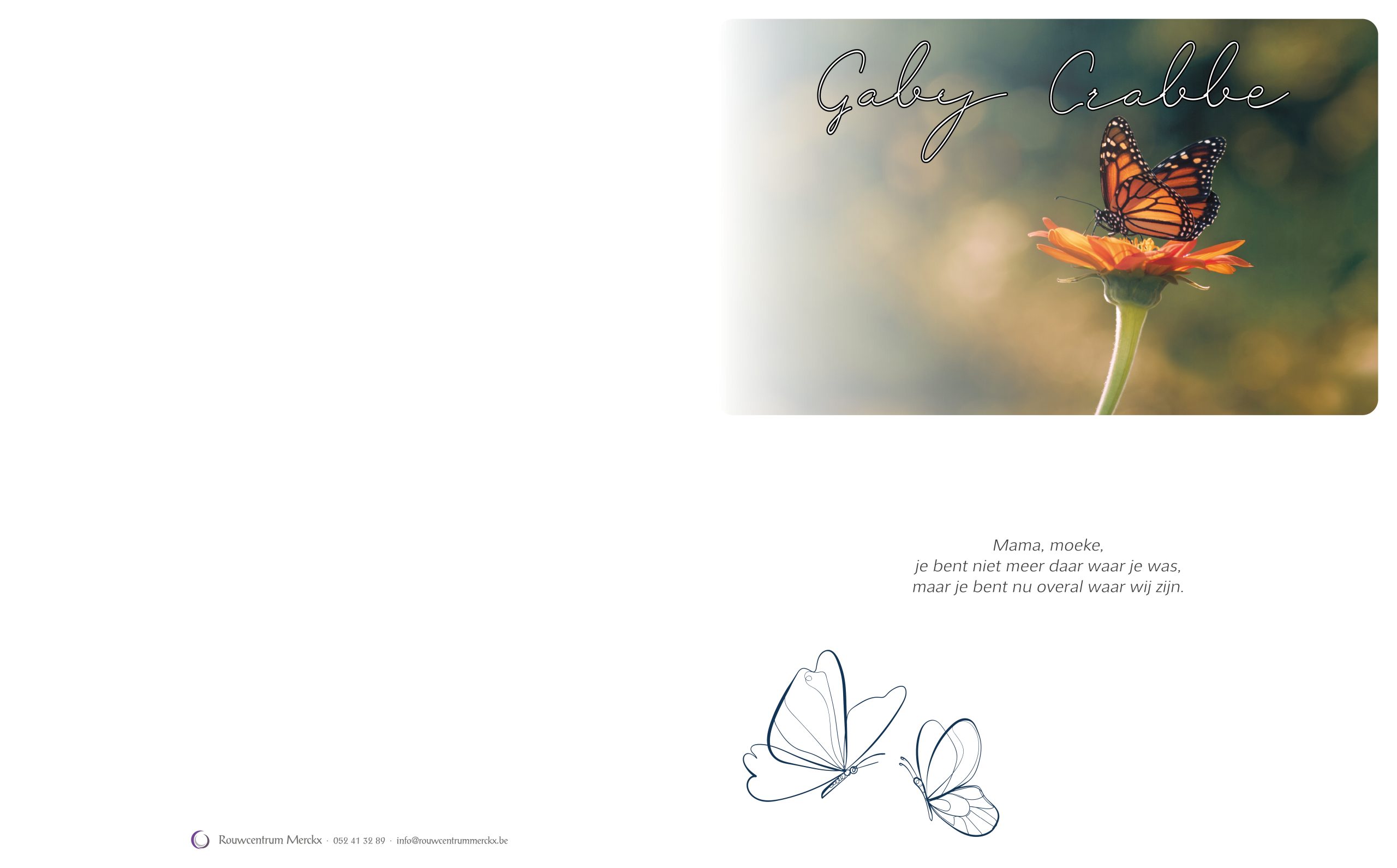 Crabbe Gaby rouwbrief