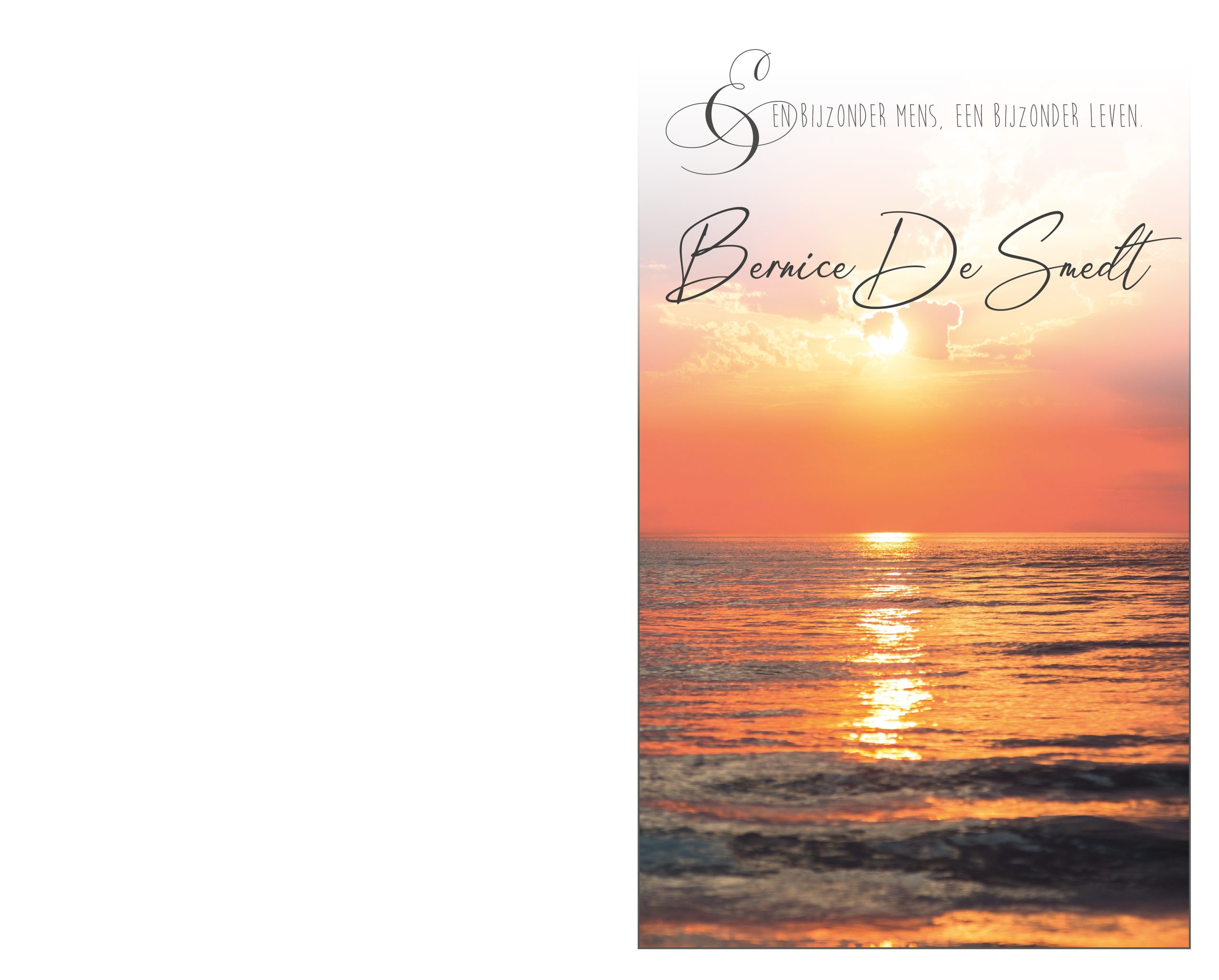 De Smedt Bernice rouwbrief