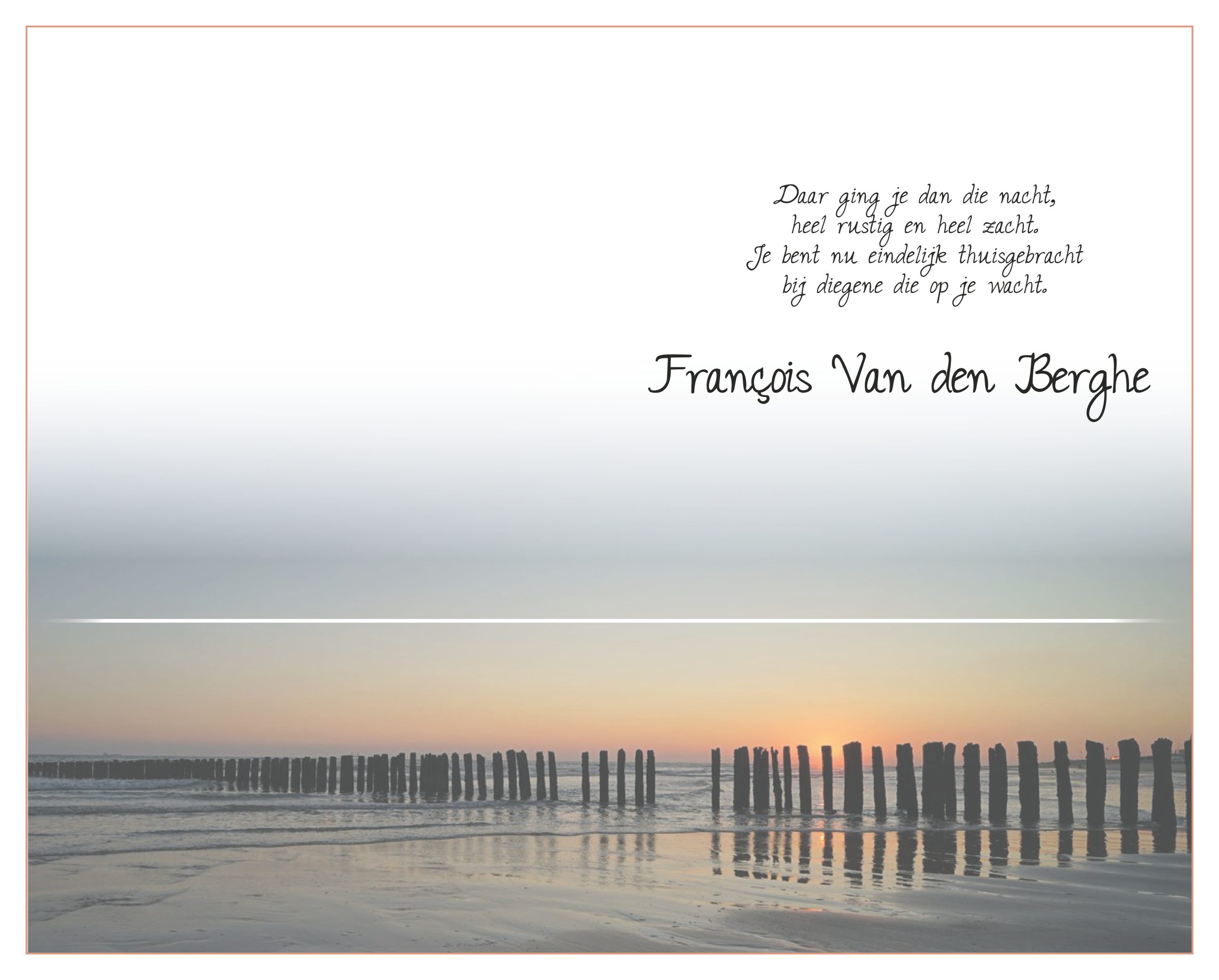Van den Berghe François rouwbrief