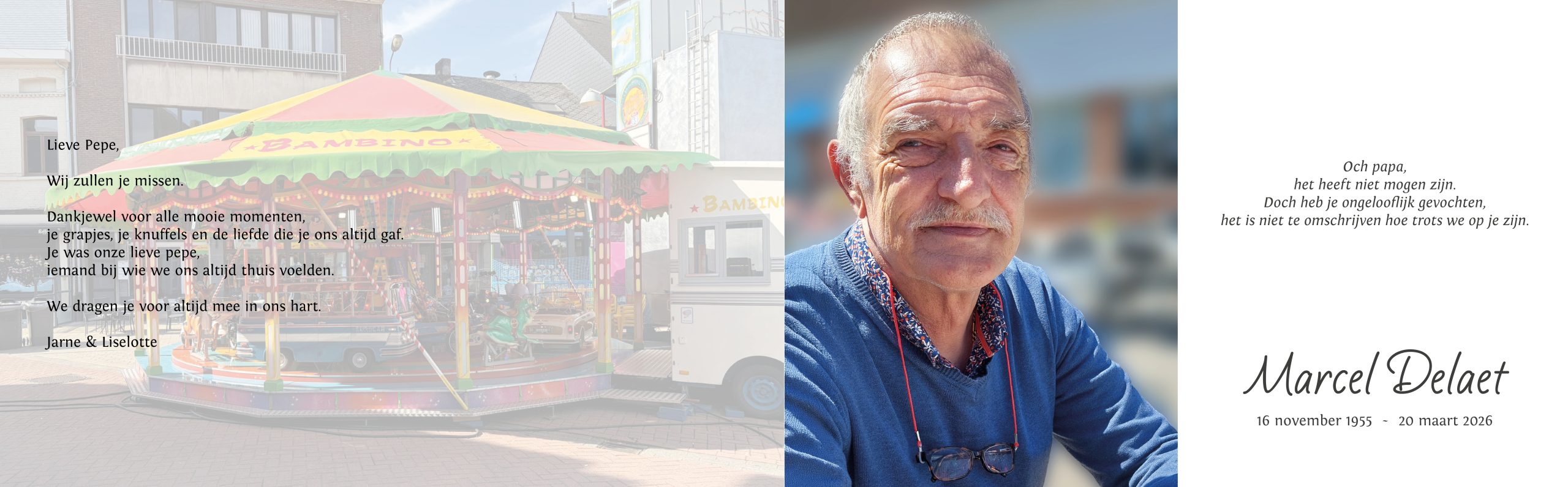 Delaet Marcel rouwbrief