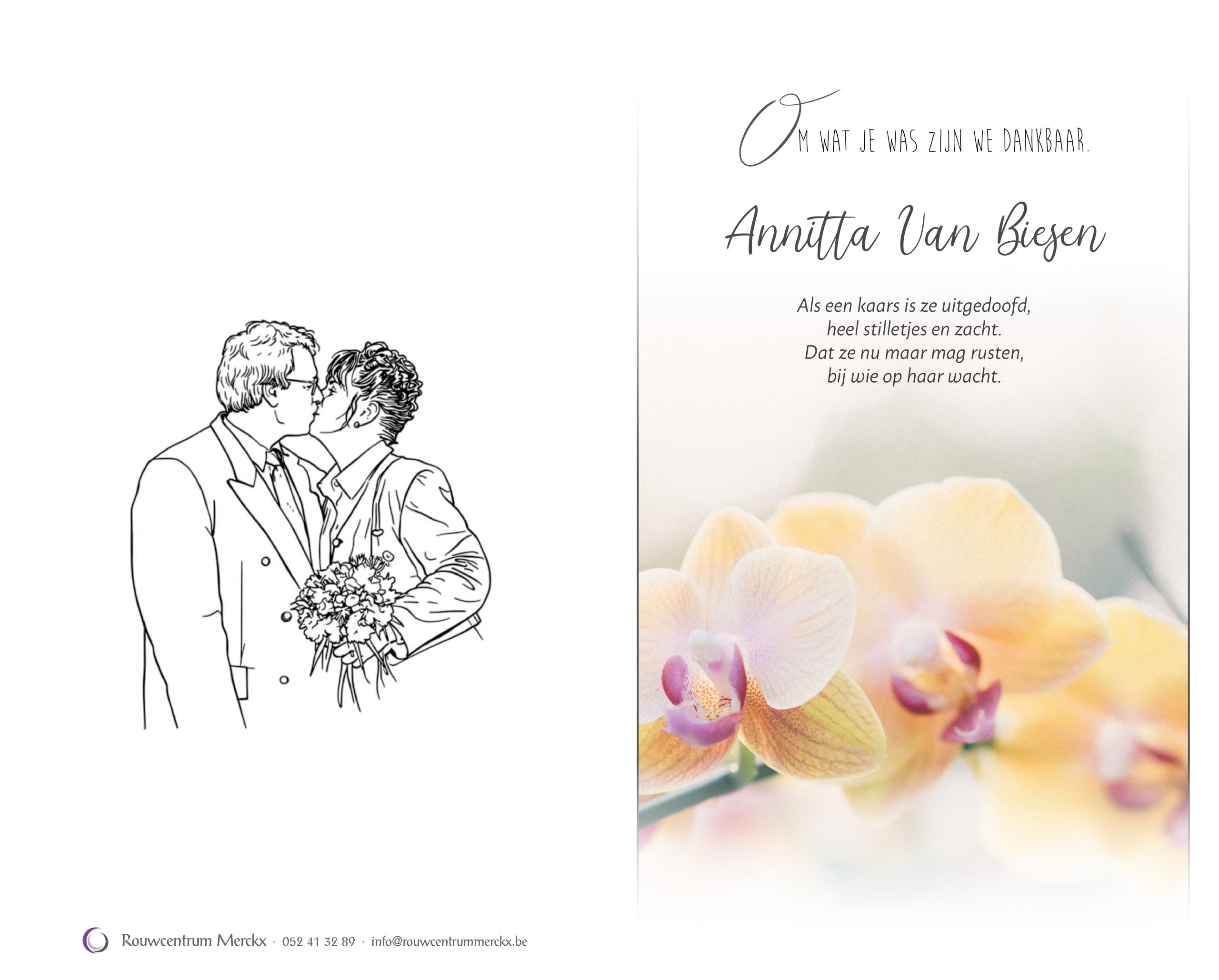 Van Biesen Annitta rouwbrief