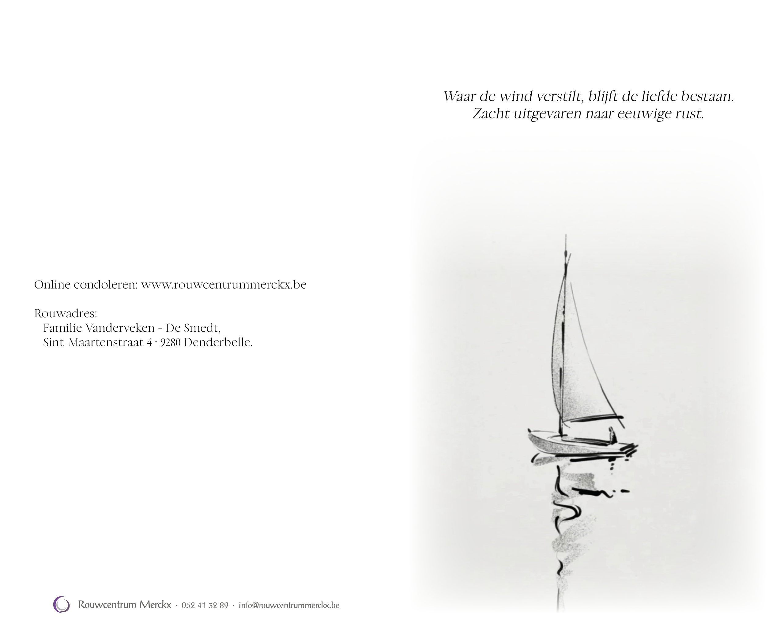 Vanderveken Wilfried rouwbrief