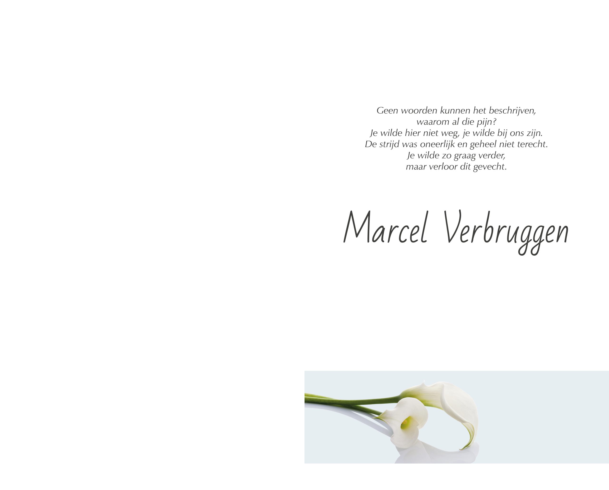 Verbruggen Marcel rouwbrief